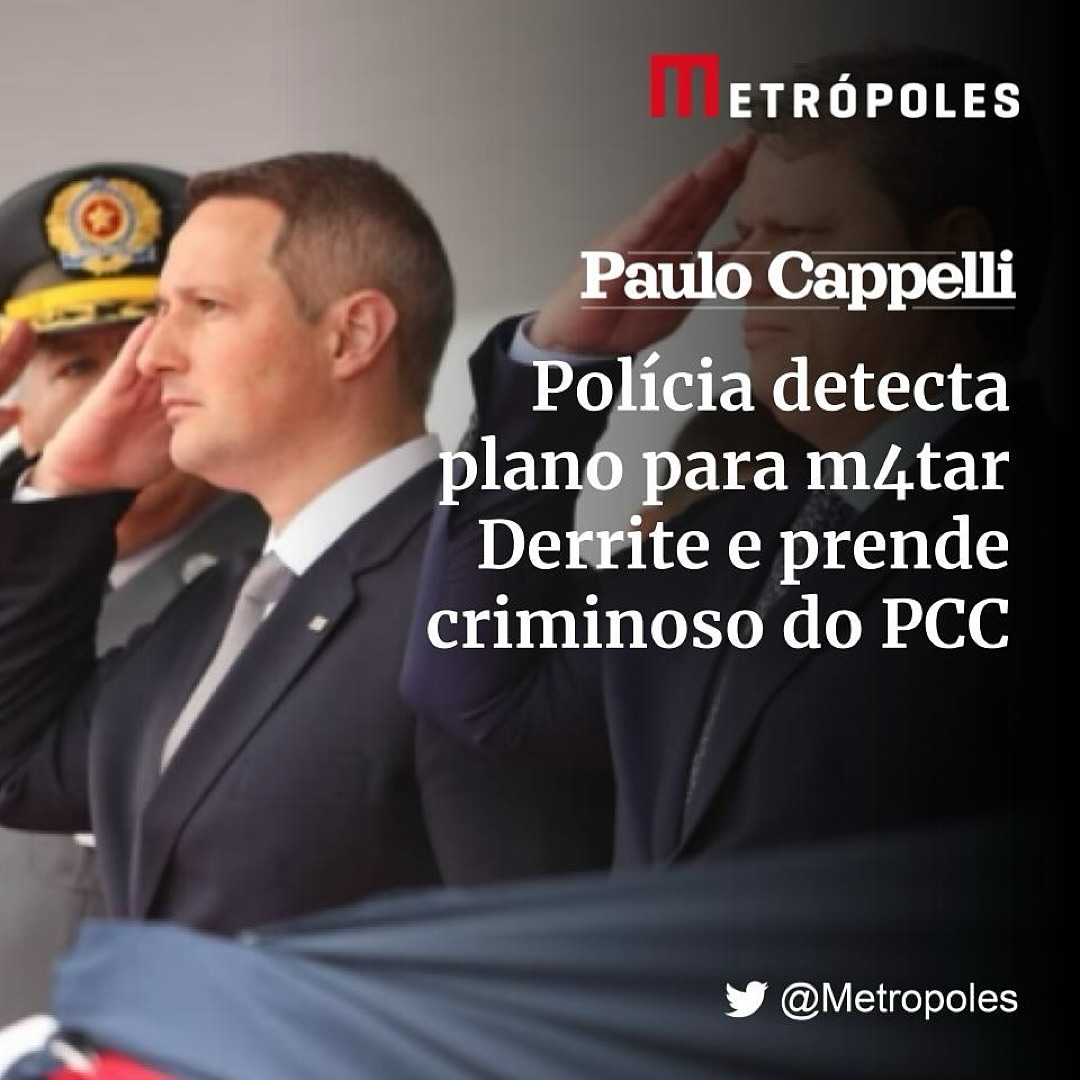 Policia detecta plano para m4tar Derrite e prende criminoso do PCC